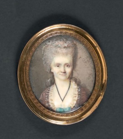 PIERRE ROUVIER (APRÈS 1742 - APRÈS 1815) Portrait d'une dame de qualité en buste,...