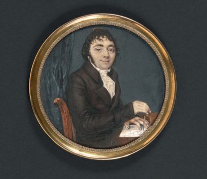 BALTHAZAR-CHARLES LARPENTEUR (VERSAILLES, 1783 - APRÈS 1843) Portrait de Robert SURCOUF,...