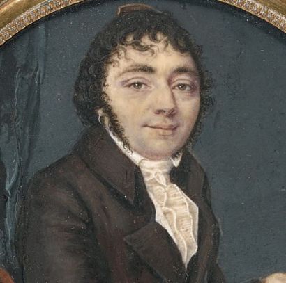 BALTHAZAR-CHARLES LARPENTEUR (VERSAILLES, 1783 - APRÈS 1843) Portrait de Robert SURCOUF,...
