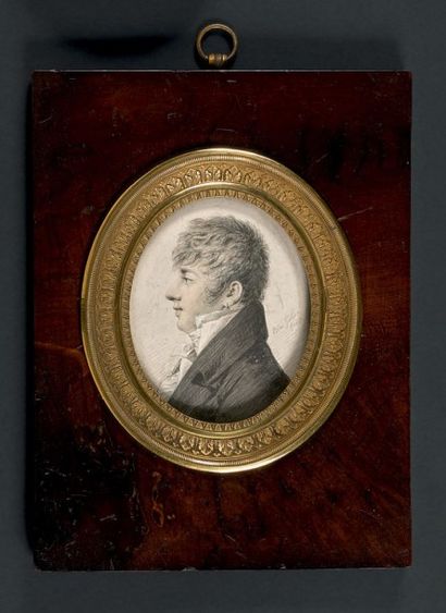 FREIHERR-CHRISTOPH DE HALLER (1771-1839) Portrait d'un jeune homme en buste vers...