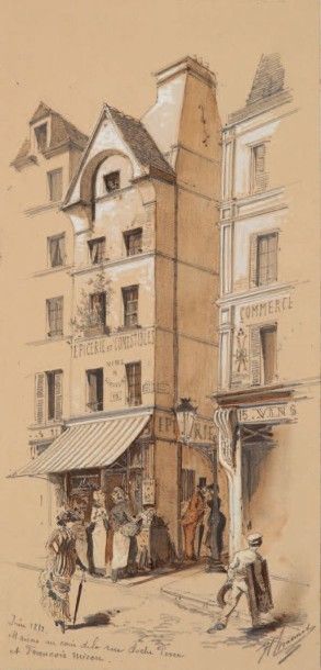 CHAUVET (Jules Adolphe) Recueil de vues de Paris dessinées par J. Chauvet de 1876...