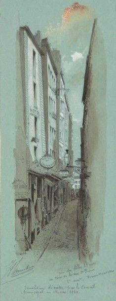 CHAUVET (Jules Adolphe) Recueil de vues de Paris dessinées par J. Chauvet de 1876...