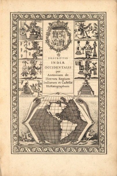 HERRERA (Antonio de) Novus Orbis, Sive descriptio Indiae Occidentalis. Amsterdam,...