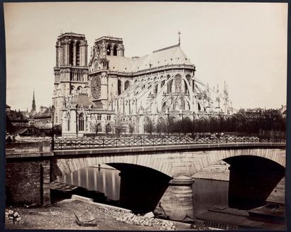 Gustave Le Gray (1820-1884) La Seine et Notre-Dame de Paris vue de côté, depuis la...