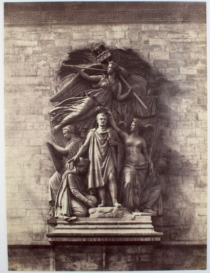 Gustave Le Gray (1820-1884) Arc de Triomphe, le Couronnement de Napoléon par Jean-Pierre...