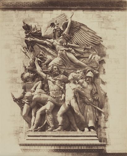 Gustave Le Gray (1820-1884) Arc de Triomphe, le Couronnement de Napoléon par Jean-Pierre...
