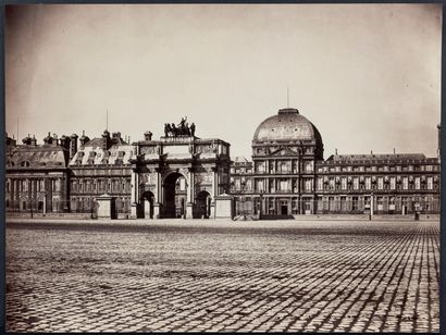 Gustave Le Gray (1820-1884) Palais des Tuileries, place du Carrousel, Arc de Triomphe...
