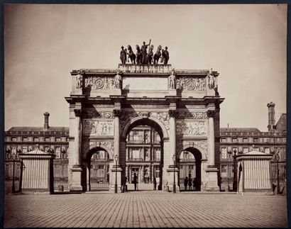 Gustave Le Gray (1820-1884) Palais des Tuileries, Arc de triomphe du Carrousel, épreuve...