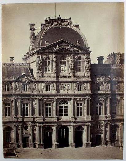 Gustave Le Gray (1820-1884) Palais du Louvre, Cour Carrée, Pavillon de l'Horloge...