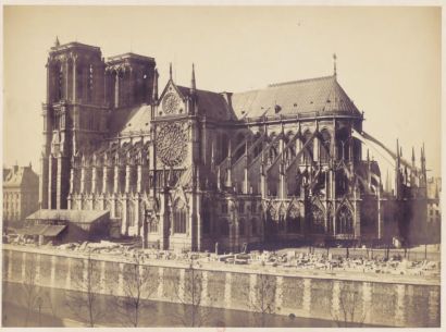 Gustave Le Gray (1820-1884) La Seine et Notre-Dame de Paris vue de côté, depuis la...