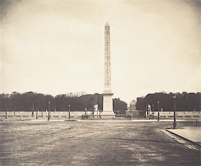 Gustave Le Gray (1820-1884) L'Obélisque de Louxor sur la place de la Concorde avec...