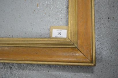 null Cadre en bois mouluré et vernis. circa 1900. 53,1 x 72,2 cm - Profil: 7 cm ...