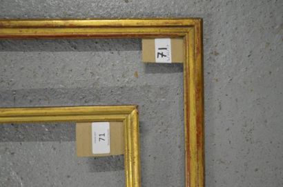null Baguette en bois mouluré et doré.
Époque Louis XVI. 42,7 x 51,1 cm - Profil:...