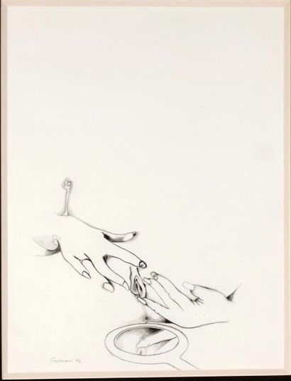 Gérard GUYOMARD (1936) Doigté subtil
Crayon sur papier signé et daté en bas à gauche...