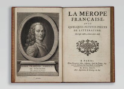 [VOLTAIRE] La Mérope française, avec quelques petites pièces de littérature.
Paris,...