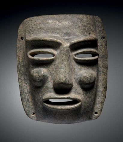 null MASQUE AUX POMMETTES SAILLANTES
CULTURE CHONTAL, ÉTAT DU GUERRERO, MEXIQUE
PRÉCLASSIQUE...