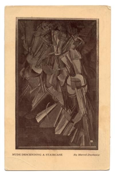 Duchamp Marcel ARMORY SHOW. CARTE POSTALE. New York City Association of American...