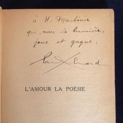ELUARD Paul L'AMOUR LA POÉSIE. Paris, Gallimard, 1929. In-12, broché.
Edition originale....