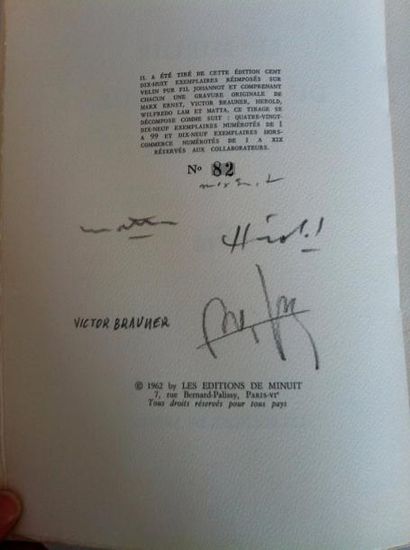 MABILLE Pierre LE MIROIR DU MERVEILLEUX. Paris, Les Editions de minuit, 1962; fort...