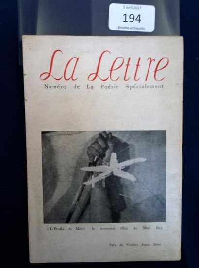 Man Ray LA LETTRE. Tokyo, Librairie Bon, 1934. In-12, broché.
Rare revue surréaliste...