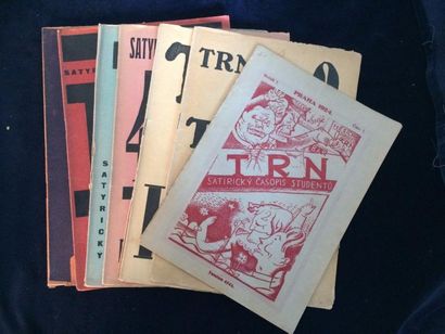 null REVUE. TRN. Praha, 1924. Numéros 1 à 10. 7 fascicules in-4, couvertures imprimées,...