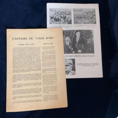TRACT L'AFFAIRE DE L'ÂGE D'OR. Paris, 1930; 2 feuillets in-4 imprimés recto verso....