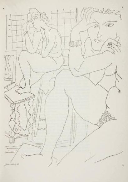 TZARA Tristan.MATISSE Henri MIDI GAGNÉS. Poèmes. Six dessins de Henri Matisse. Paris,...