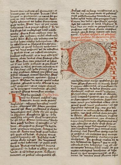null BIBLE MANUSCRITE. BIBLIA INTEGRA MANU SCRIPTA. Manuscrit latin du XVe siècle....