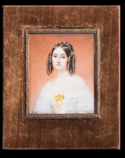 ROSSI (actif à Paris vers 1840) 
Portrait du Comte et de la Comtesse de Nauré
Le...