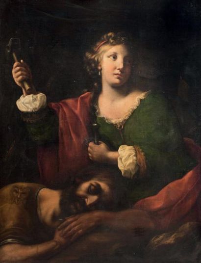 Onorio MARINARI (Florence 1627 - 1715) 
Yaël et Sisera
Toile 120 x 86,5 cm