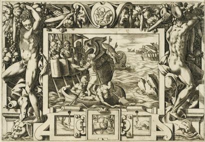 René BOYVIN (vers 1525-1580 ?) Éetez fait recueillir les membres d'Absyrte. Planche...