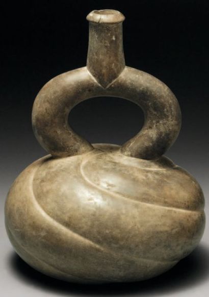 null Vase à étrier Culture Mochica I, Nord du Pérou Intermédiaire ancien, 100-400...