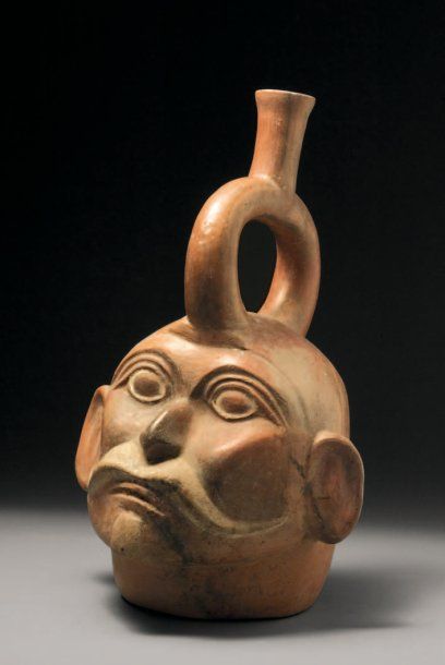 null Vase-portrait Culture Mochica IV, Nord du Pérou Intermédiaire ancien, 100-400...
