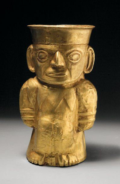 null Vase anthropomorphe cérémoniel Culture Chimu-Sican, Nord du Pérou 1100-1400...
