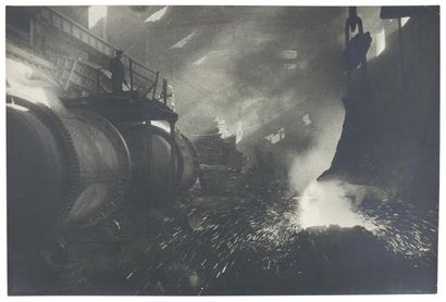 IGOR KOVRIGUINE ATTR Tcherliabinsk Steel Plant 8 Vintage gelatin silver print, annotated...