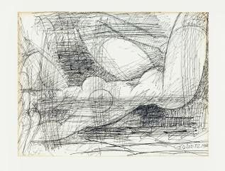 MARCEL GROMAIRE (1892-1971) Nu allongé, 1960 Dessin à l'encre de chine sur papier...