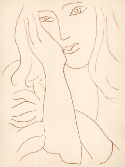 MATISSE (Henri).- REVERDY (Pierre) VISAGES. Quatorze lithographies de Henri Matisse,...