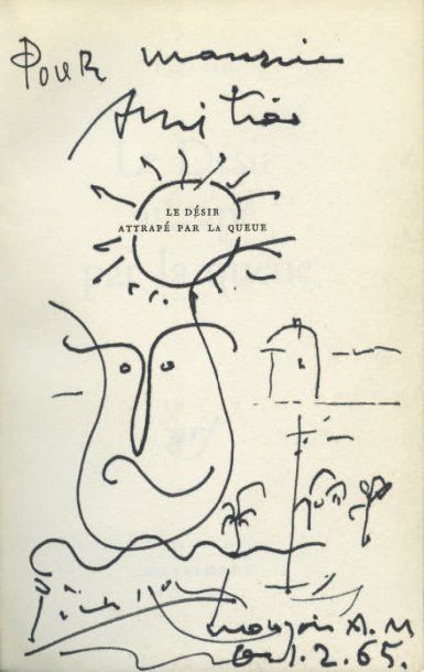 PICASSO (Pablo) LE DÉSIR ATTRAPÉ PAR LA QUEUE. Paris, Gallimard, 1964. In-12, broché....