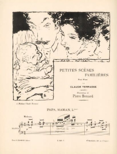 BONNARD (Pierre).- TERRASSE (Claude) PETITES SCÈNES FAMILIÈRES. Pour piano. Illustrations... Gazette Drouot