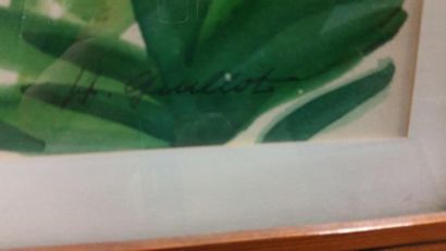 Henri GUILLOT (1895-1982) 
Paysage méditeerannéen
Aquarelle sur papier signée en...