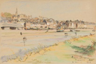 null Lot de 3 dessins de Trouville de Pierre Chapuis ( 1863-1942)
- Plage de Trouville...