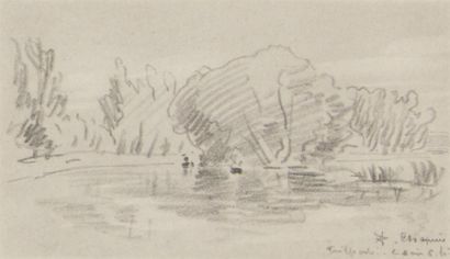 null Lot de 15 dessins de Trilport de Pierre Chapuis ( 1863-1942)
- Arbres à Trilport
Fusain...