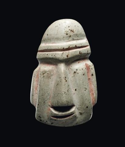 null Petit masque Mezcala Etat du Guerrero, Mexique 300 à 100 avant J.-C. Calcaire...