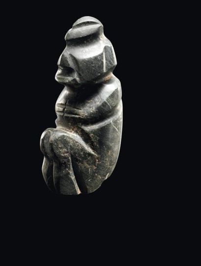 null Figure assise Mezcala Etat du Guerrero, Mexique 300 à 100 avant J.-C. Serpentine...