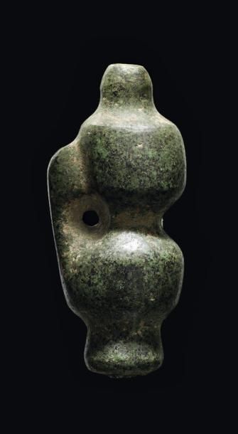 null Vase miniature Mezcala Etat du Guerrero, Mexique 300 à 100 avant J.-C. Diorite...
