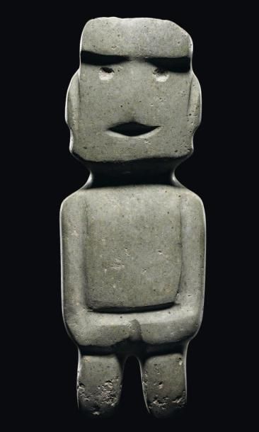 null Figure Mezcala Etat du Guerrero, Mexique 300 à 100 avant J.-C. Diorite vert...