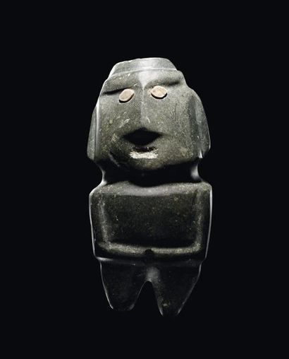 null Figure Mezcala Etat du Guerrero, Mexique 300 à 100 avant J.-C. Serpentine verte...