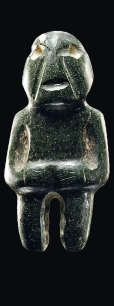 null Figure-pendentif Chontal Etat du Guerrero, Mexique 300 à 100 avant J.-C. Serpentine...