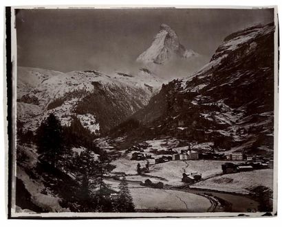 Adolphe Braun 
Zermatt et le Grand Mont-Cervin, vers 1860
Épreuve charbon vers 1867...
