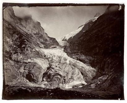 BRAUN 
Grindelwald, le glacier supérieur, fin des années 1870
Épreuve albuminée,...